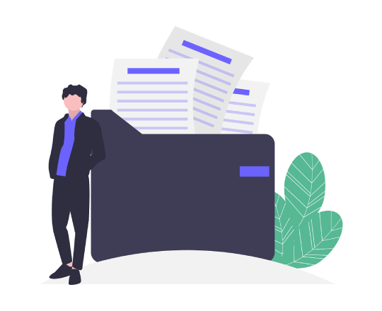 folder with man image